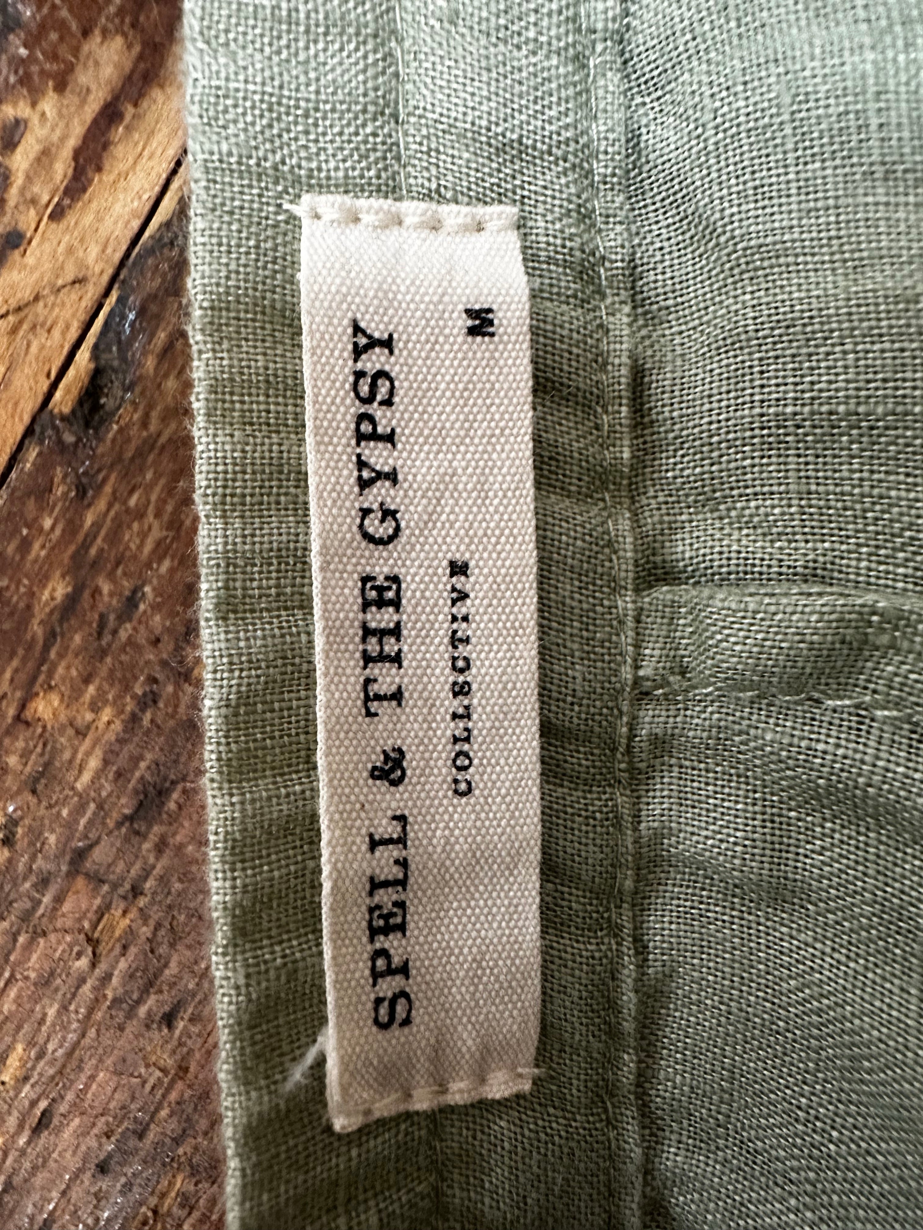 Spell & The Gypsy Khaki Linen Shorts
