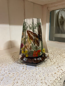 Vintage Lucite Vase Fairy Garden