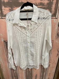 Chasing Unicorns blouse with lace detail