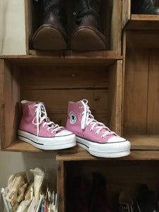 Pink Platform Hightop Converse