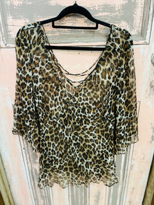 Charlie Brown Leopard Silk Shirt