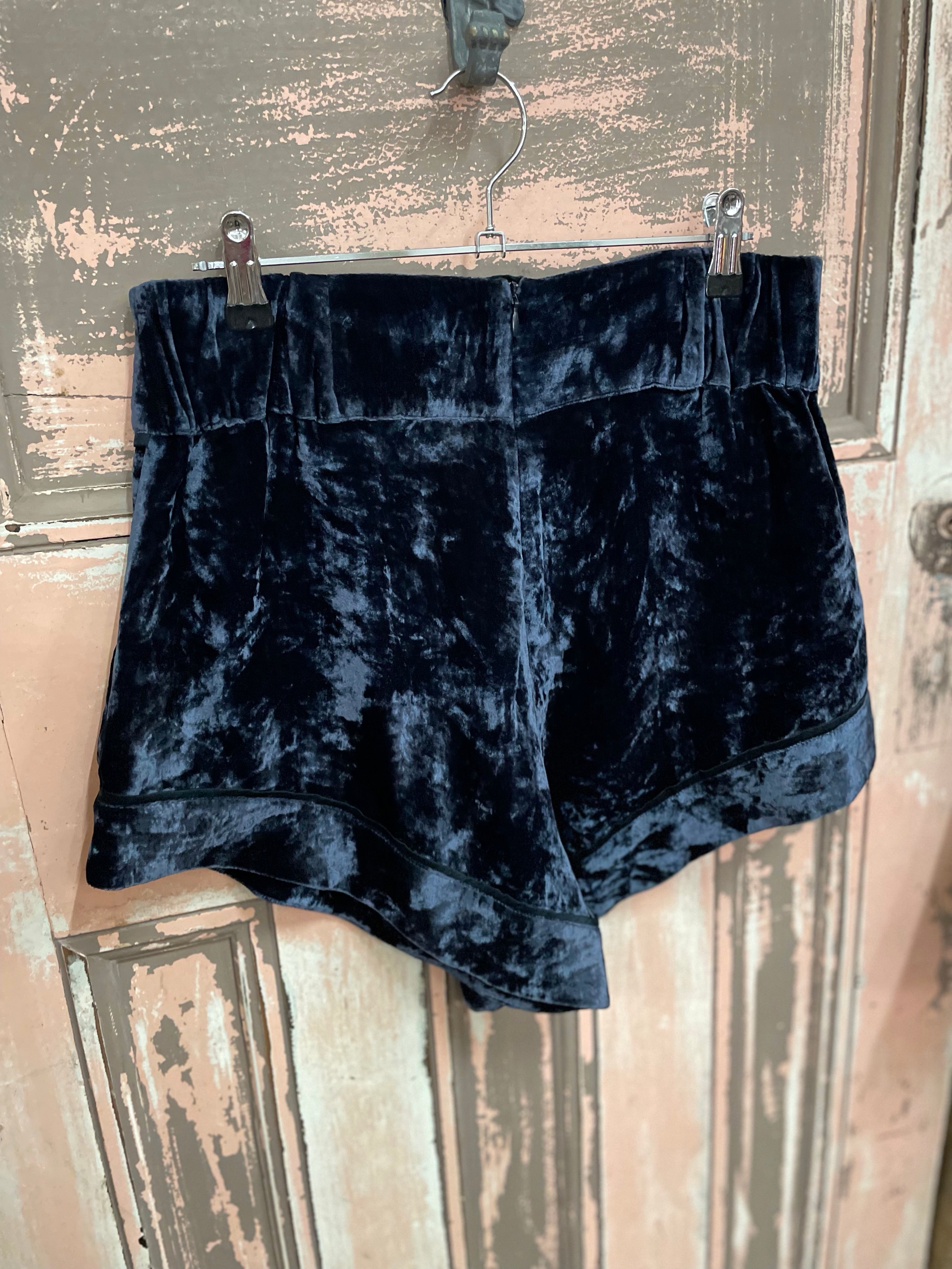 Camilla silk velvet shorts