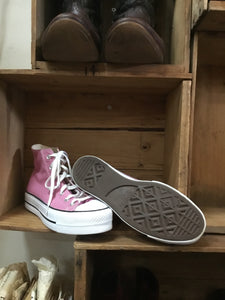 Pink Platform Hightop Converse