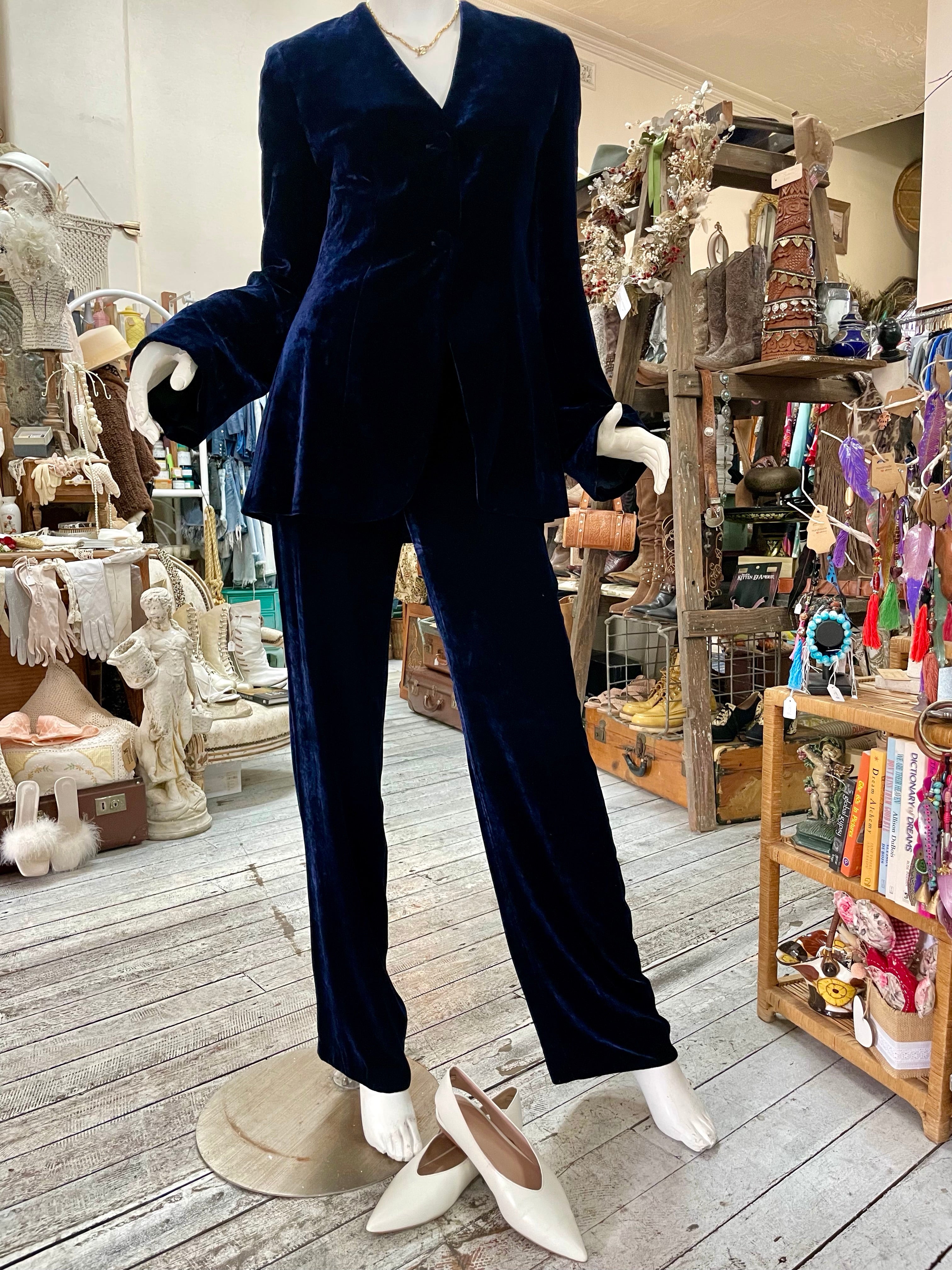 Vintage Emporio Armani Silk Velvet Pant Suit