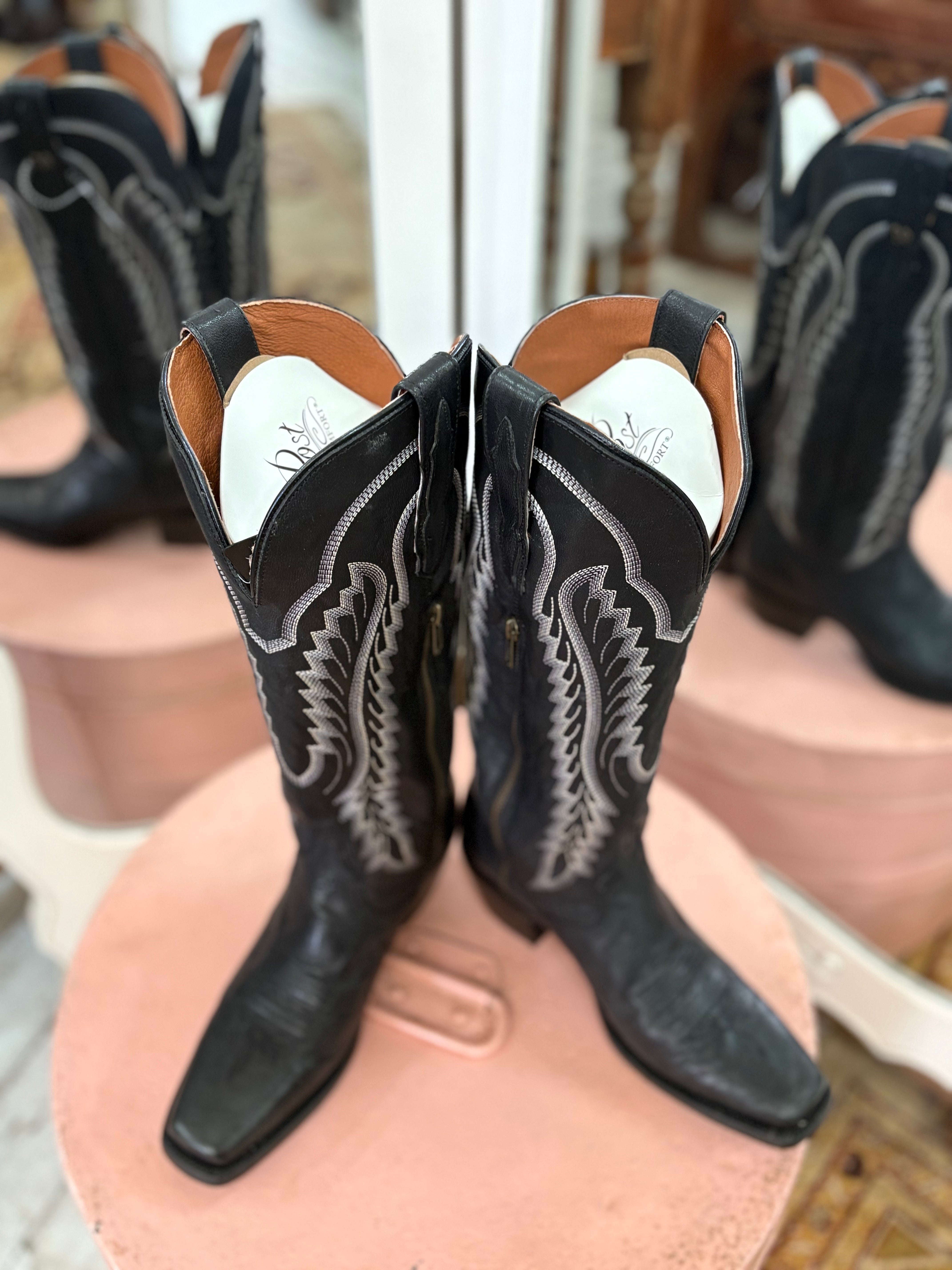 Dan Post Whispering Wind Cowboy Boots - Black