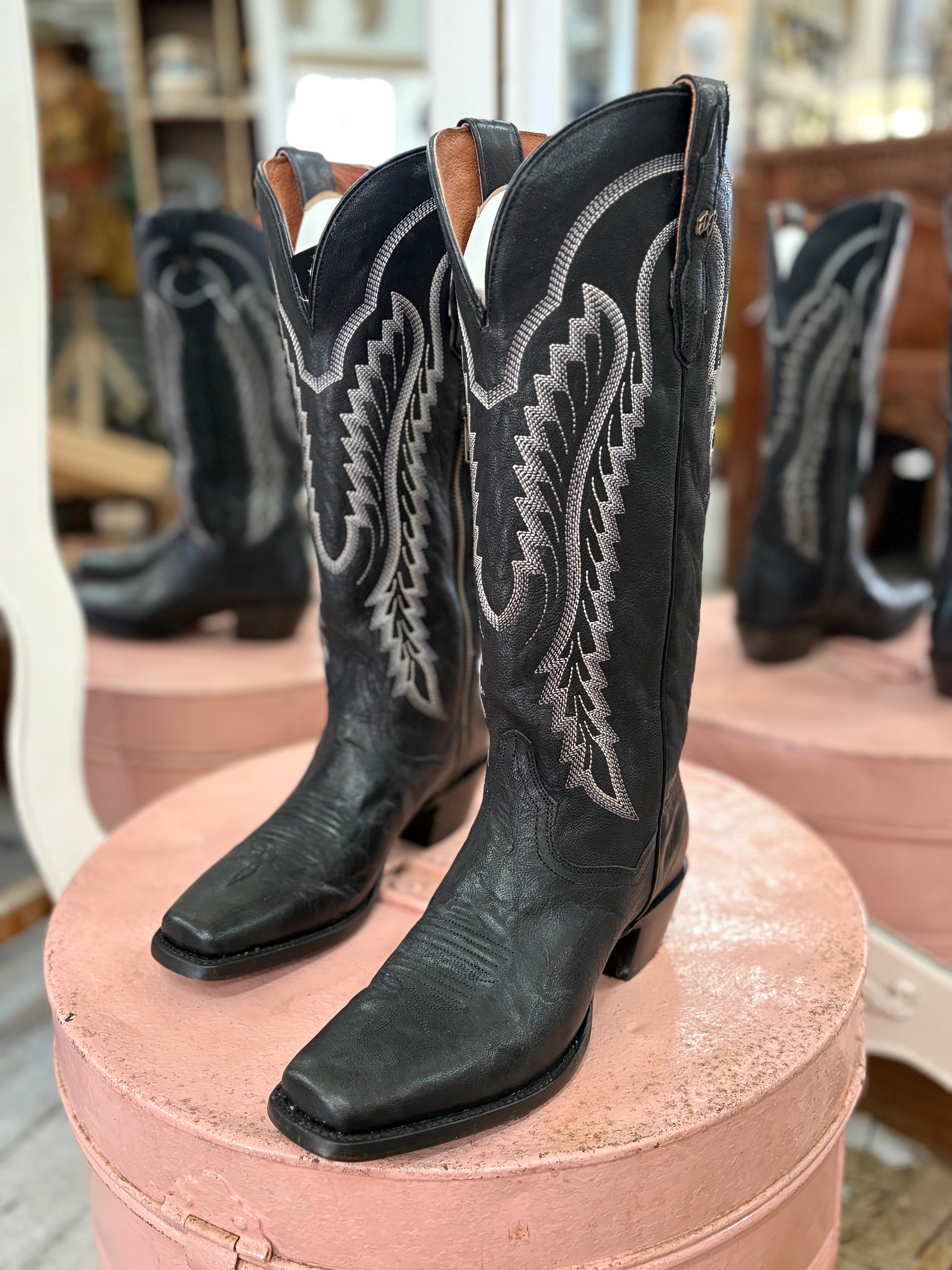 Dan Post Whispering Wind Cowboy Boots - Black
