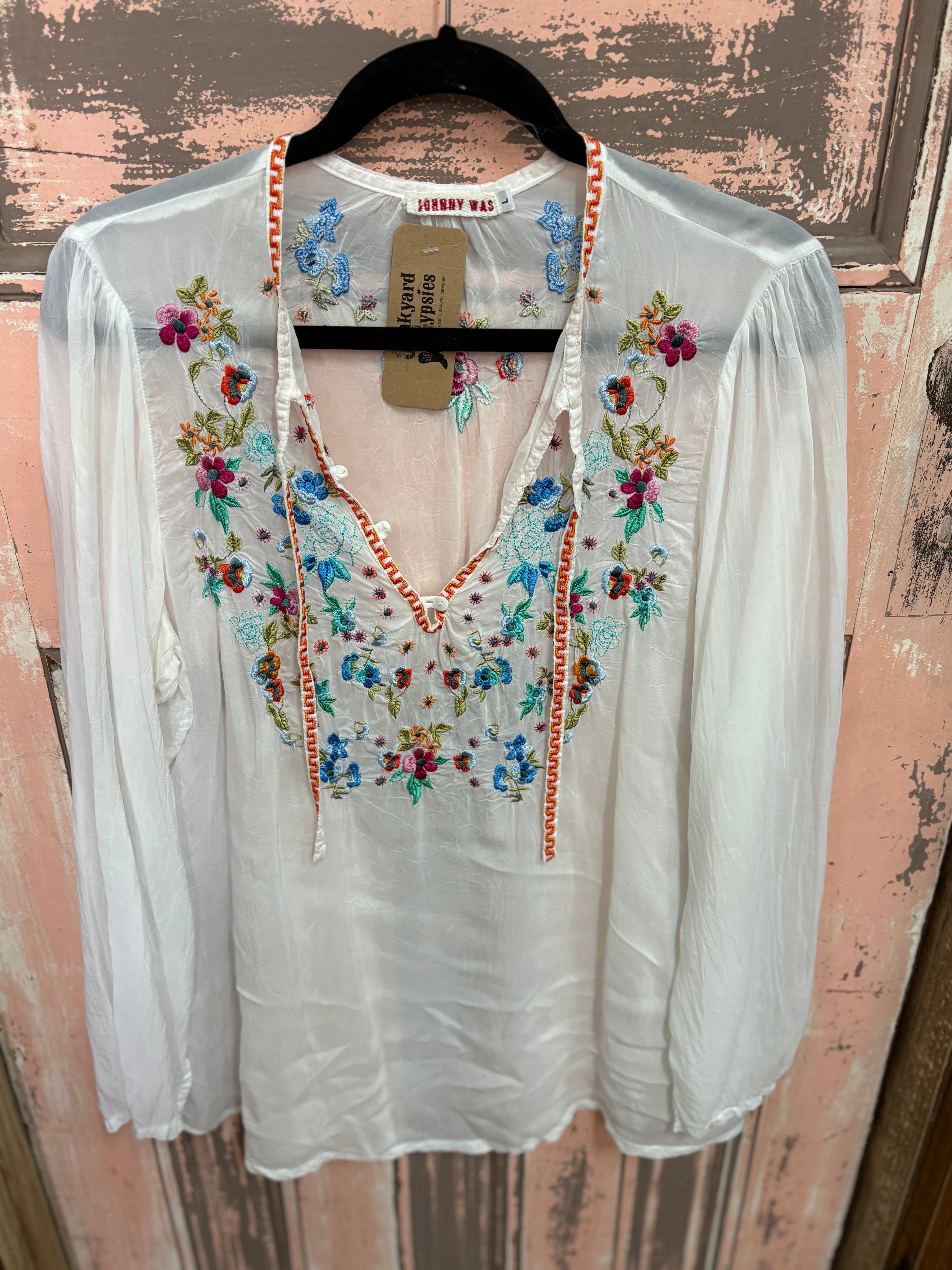 Johnny Was 'Donya' Embroidered Tunic Top