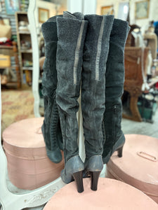 Sam Edelman for UGG Over the Knee Grey Lace Up Boots