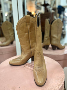 Vintage Dan Post Leather Cowboy Boots