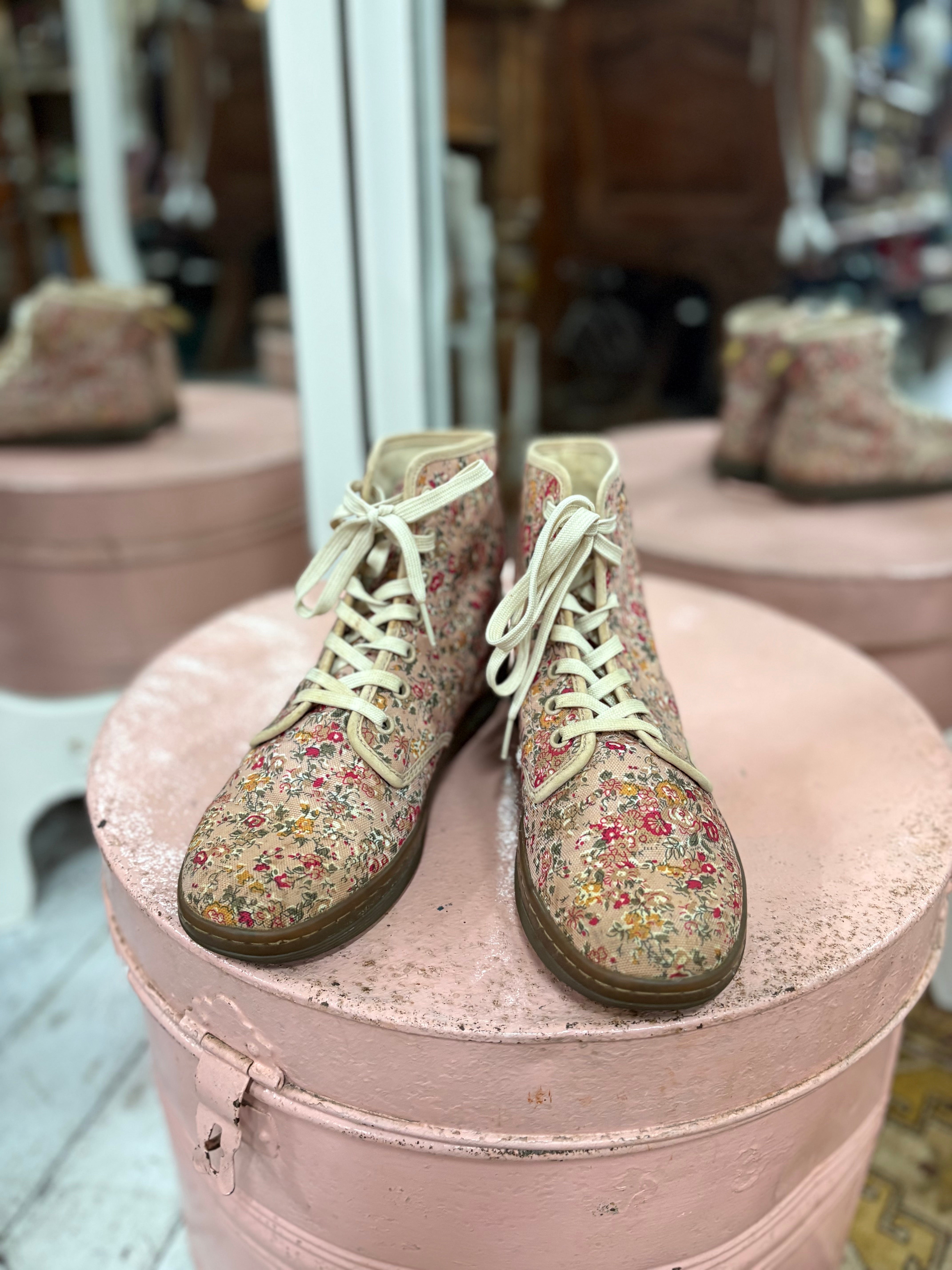 Vegan Dr. Martens Air Wair Floral Boots
