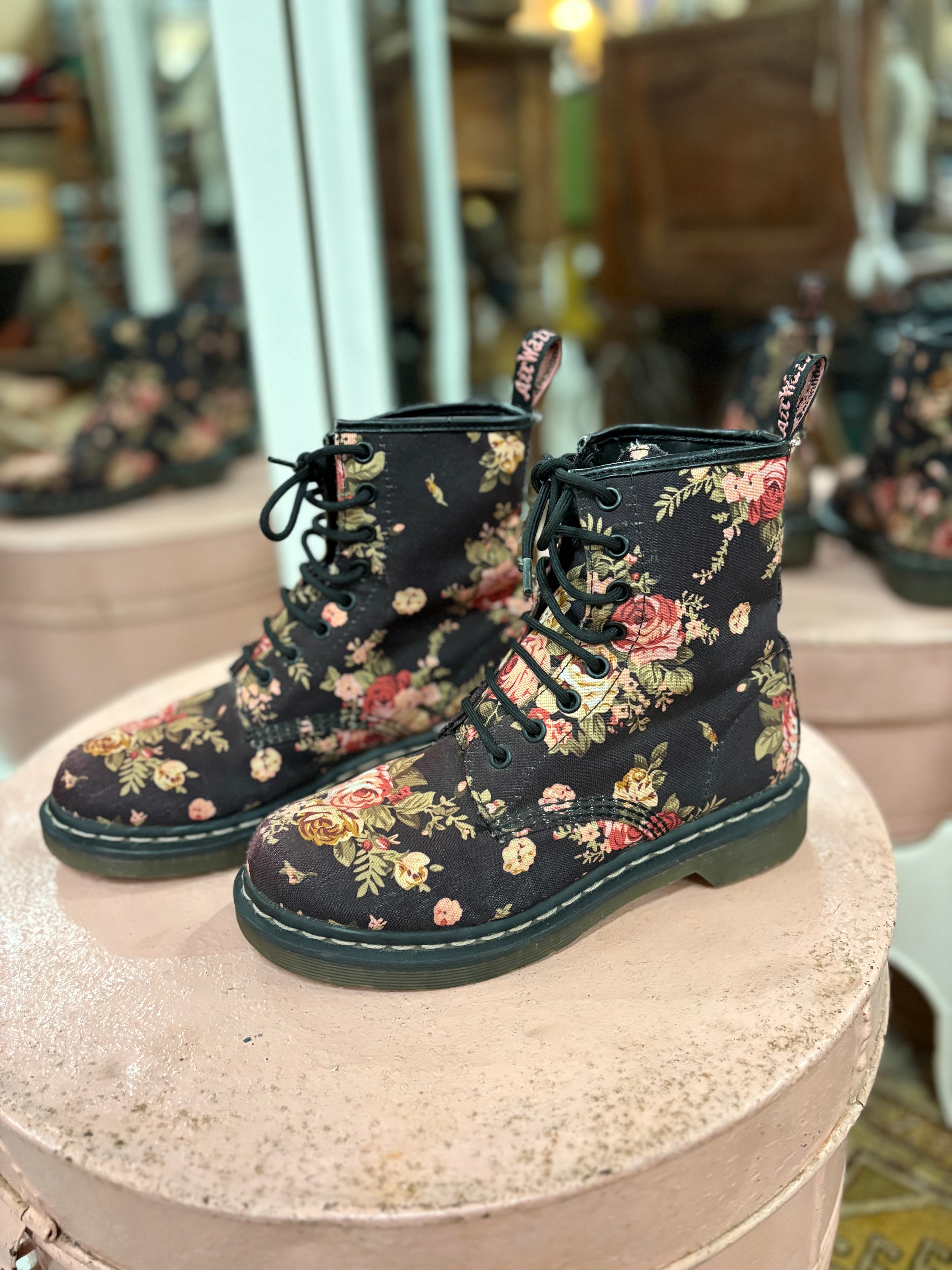 Dr Martens Floral Air Wair Boots