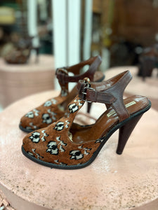 Opening Ceremony Velvet T-Bar Pumps