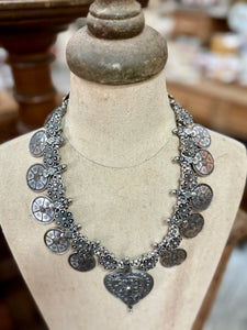 White Metal 'Boho' Neck Piece