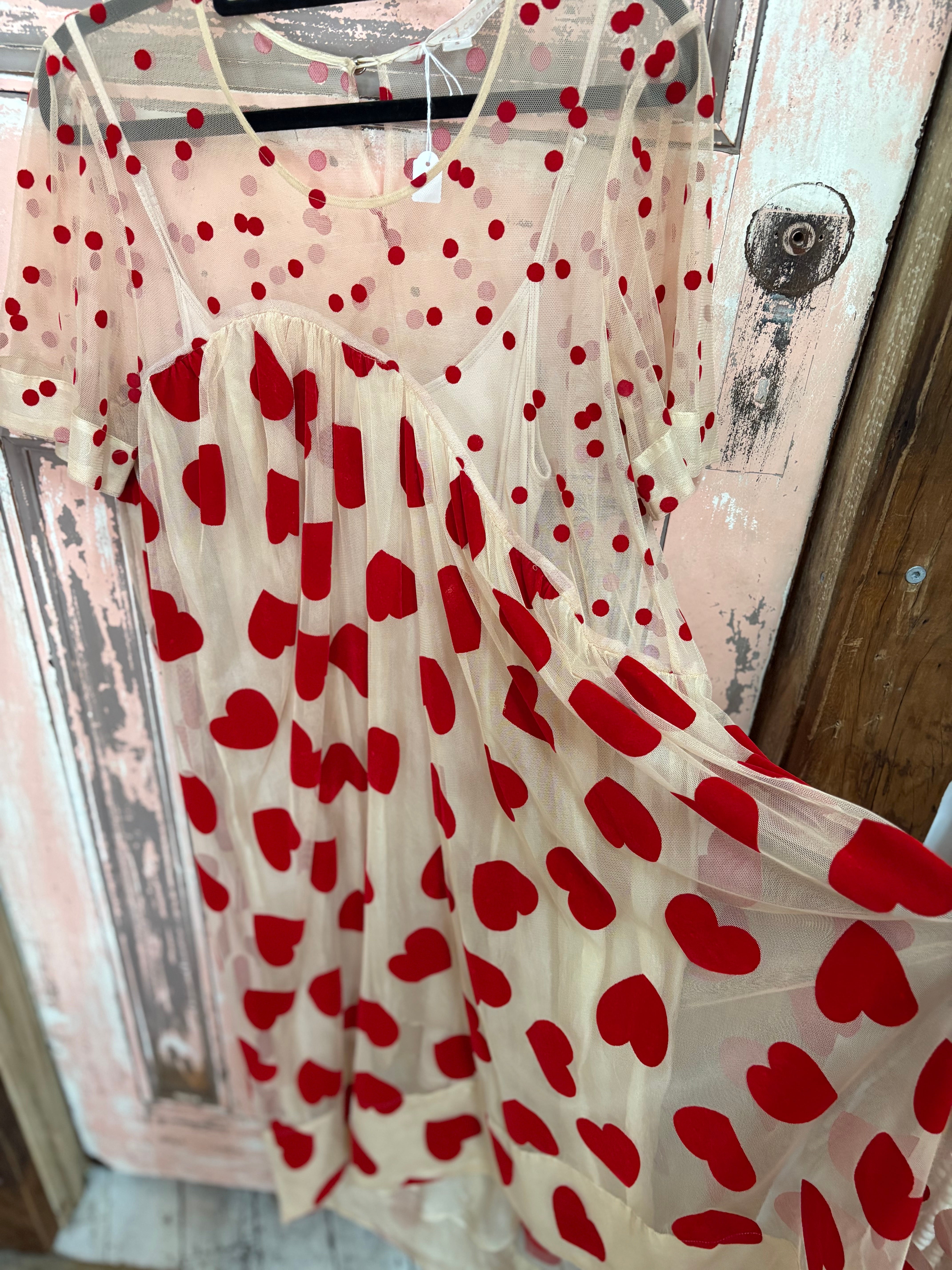 Trelise Cooper "Tell It To My Heart" Red Heart Dress