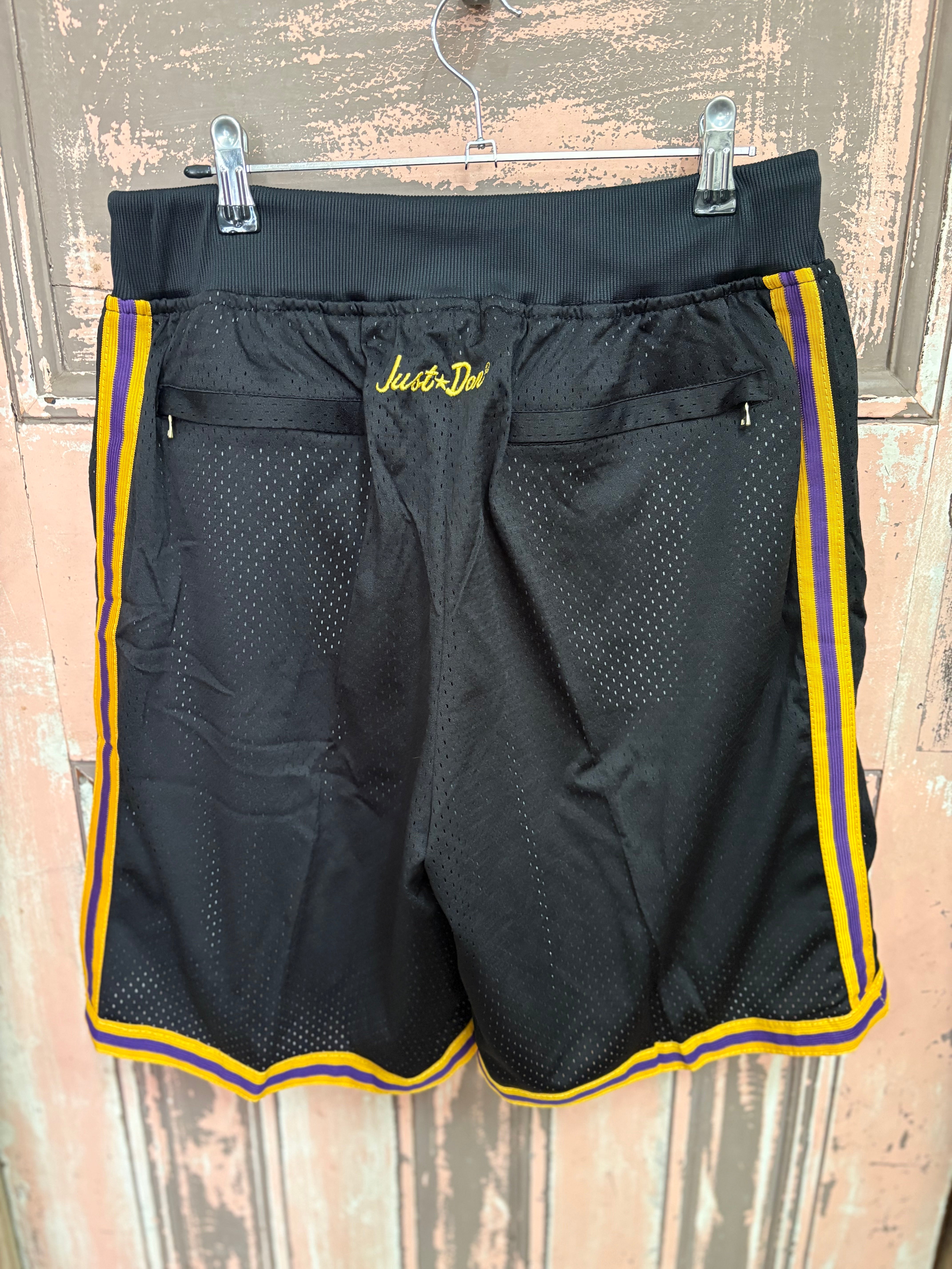 Just Don NBA Los Angeles Lakers Black Basketball Shorts
