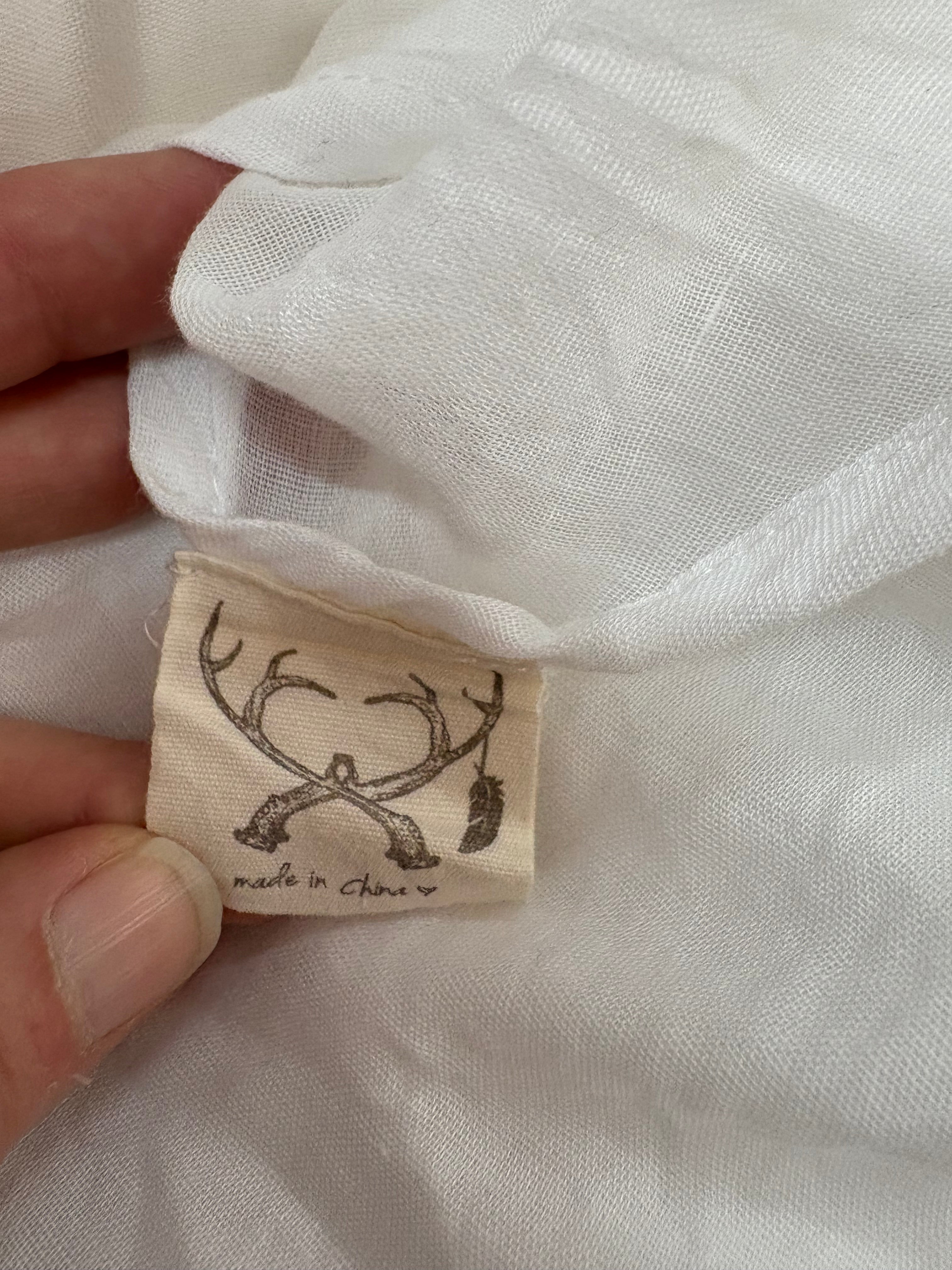 Rare Vintage Spell White Eyelet Split Bambi Skirt