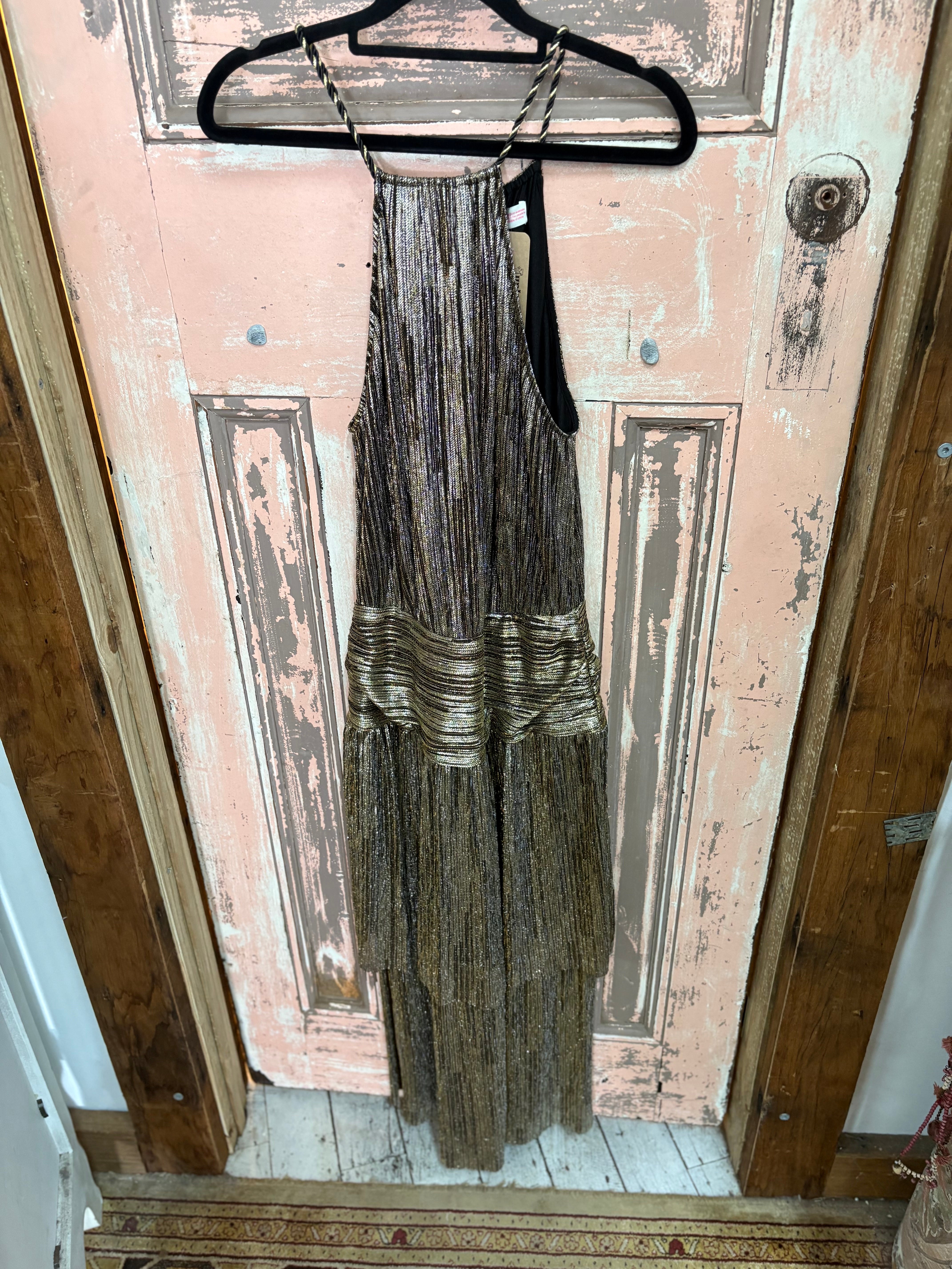 Sass & Bide Gold & Black Cocktail Dress