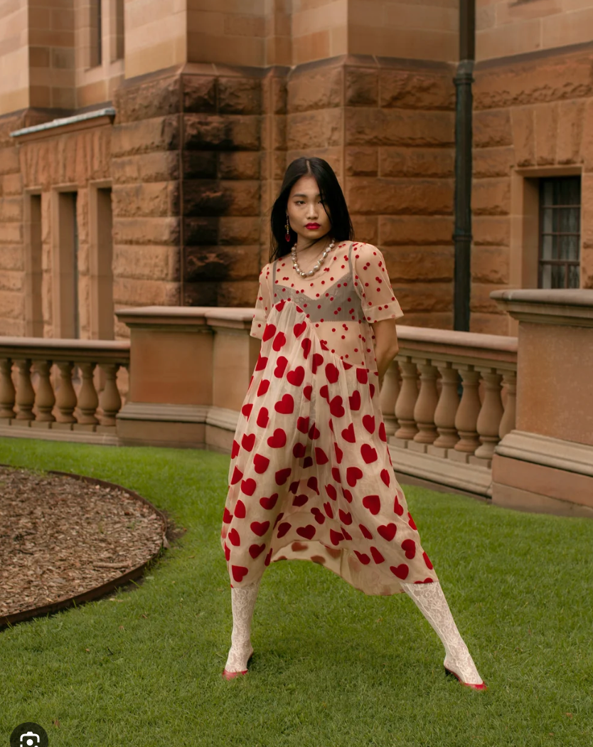 Trelise Cooper "Tell It To My Heart" Red Heart Dress