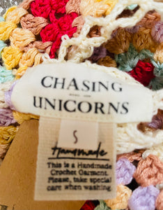 Chasing Unicorns “Slow Ride” Halter Crochet Mini Dress