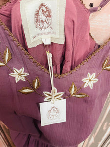 Chasing Unicorns “Get Rhythm” Embroidered Fringe Maxi Dress