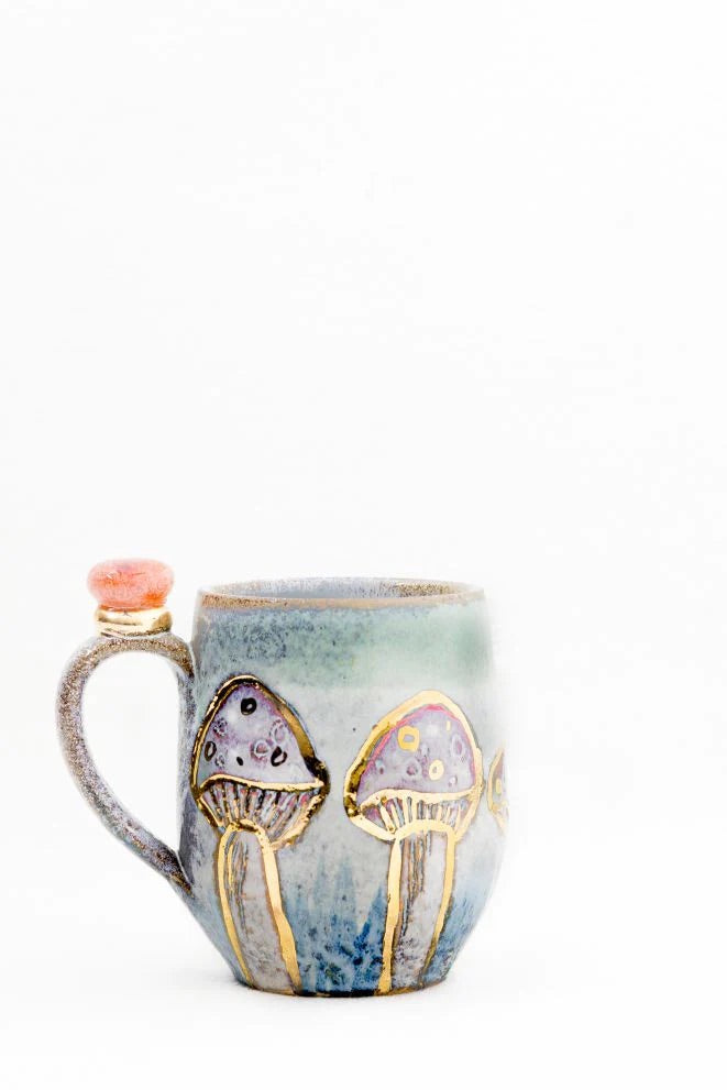 Fairy Ring Crystal Cup - Fully Glazed by Carys Martin Ceramics