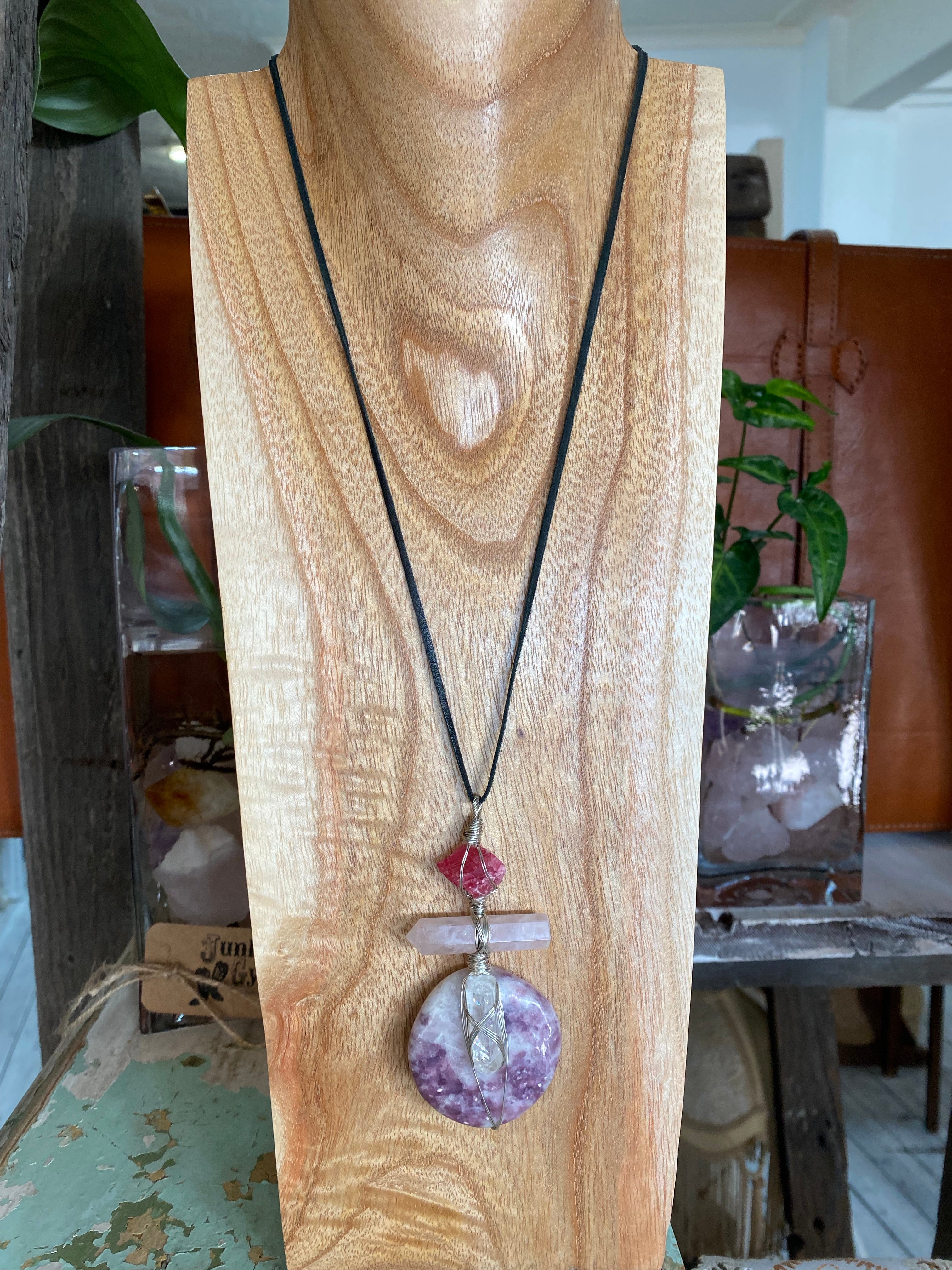 Lepidolite necklace hot sale